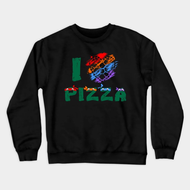Pizza Lover Ninjas Crewneck Sweatshirt by inkonfiremx